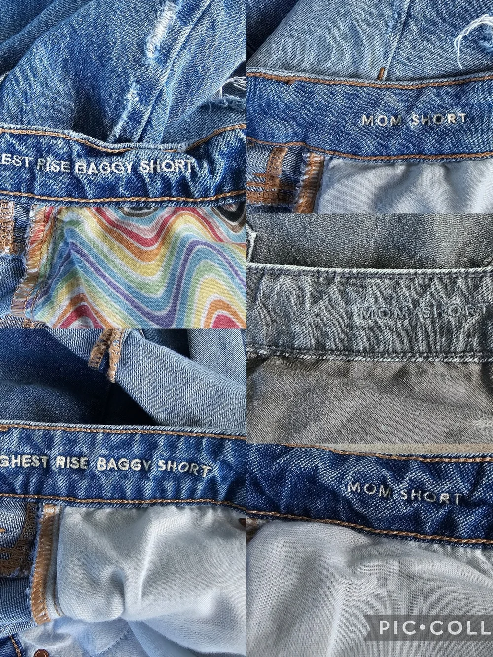 American Eagle Denim Shorts Lot Size 4 Distressed Mom Baggy